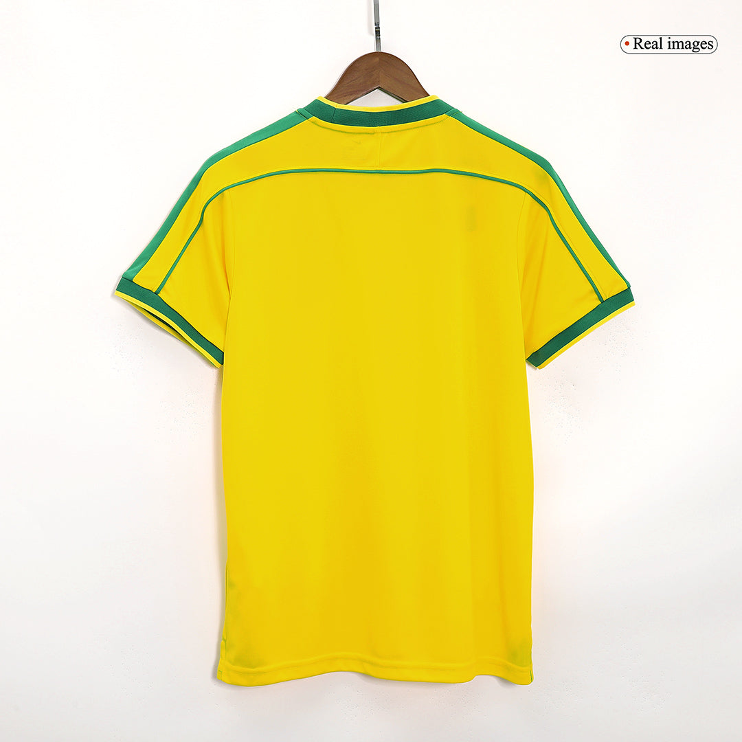 Retro Men's Brazil 1998 Home Soccer Jersey