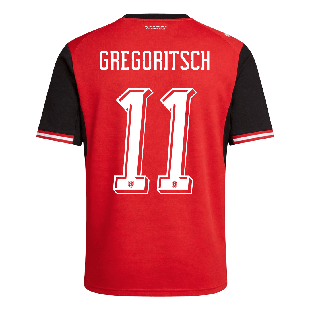 GREGORITSCH #11 Men's Austria World Cup 2026 Home Soccer Jersey