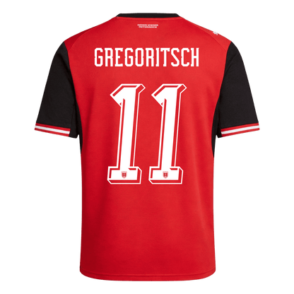 GREGORITSCH #11 Men's Austria World Cup 2026 Home Soccer Jersey