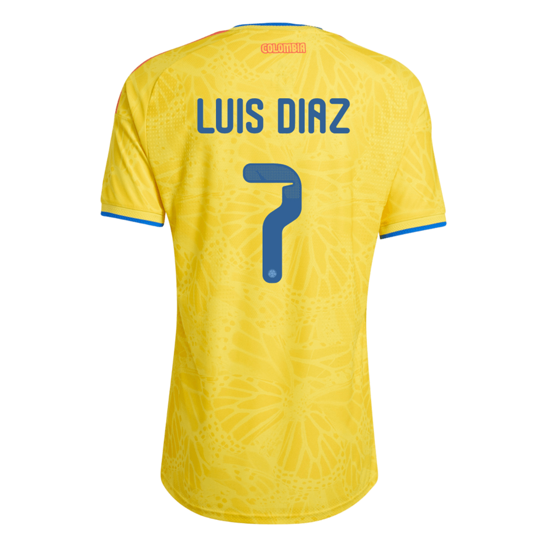 LUIS DíAZ #7 Men's Colombia World Cup 2026 Player Version Home Soccer Jersey - Slim Fit