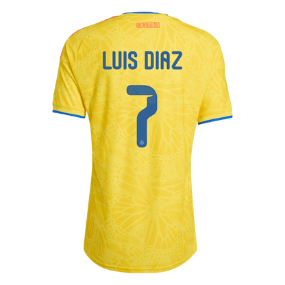 LUIS DíAZ #7 Men's Colombia World Cup 2026 Player Version Home Soccer Jersey - Slim Fit