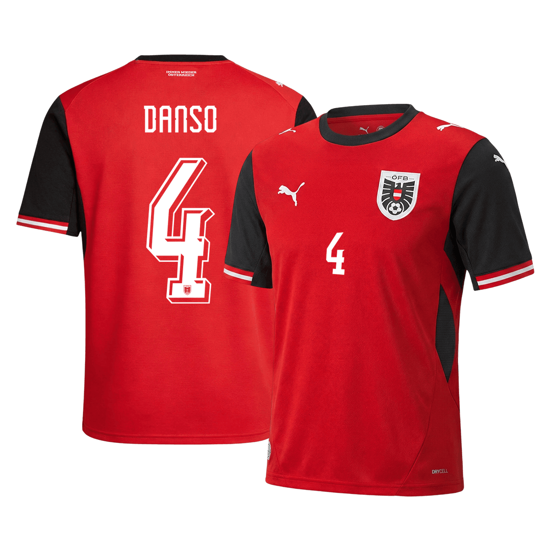 DANSO #4 Men's Austria World Cup 2026 Home Soccer Jersey