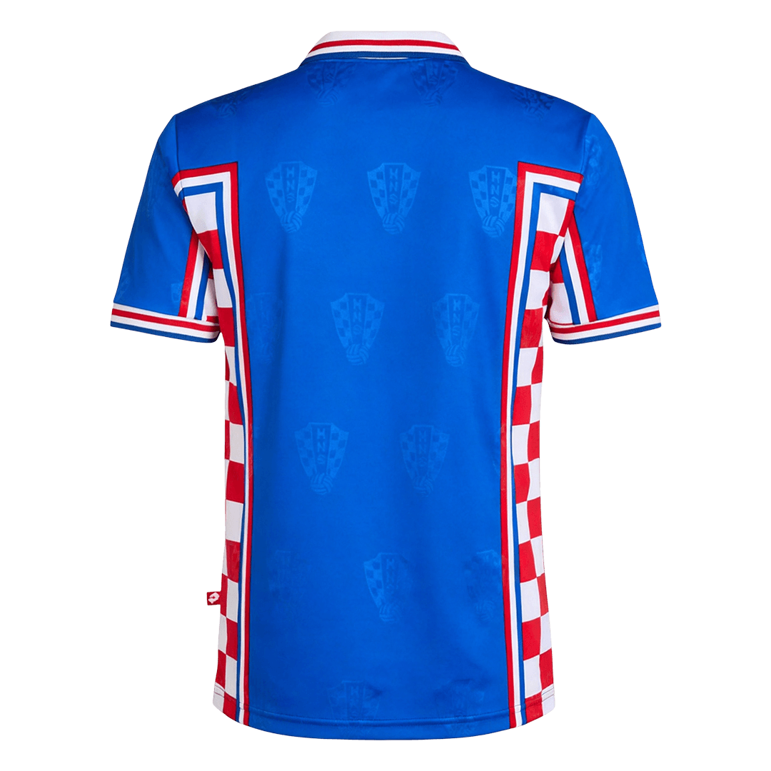 Retro Men's Croatia 1998 Away Soccer Jersey