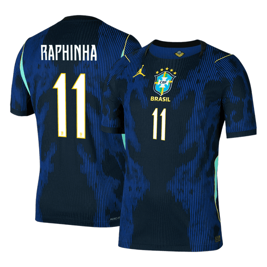 RAPHINHA #11 Men's Brazil World Cup 2026 Player Version Away Soccer Jersey - Slim Fit