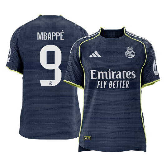 MBAPPÉ #9 Men's Real Madrid 2025/26 Player Version Away Soccer Jersey - Slim Fit [PREMIUM]