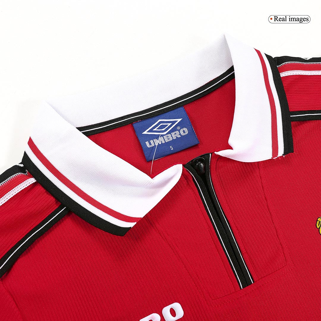 Retro Men's Manchester United 1998/99 Home Long Sleeve Soccer Jersey