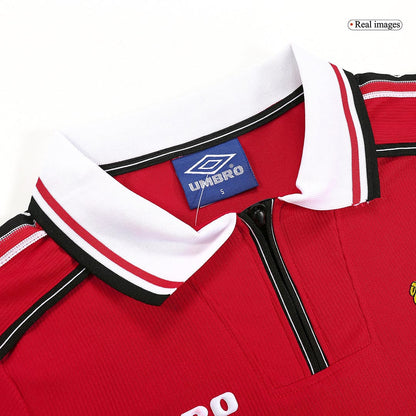 Retro Men's Manchester United 1998/99 Home Long Sleeve Soccer Jersey