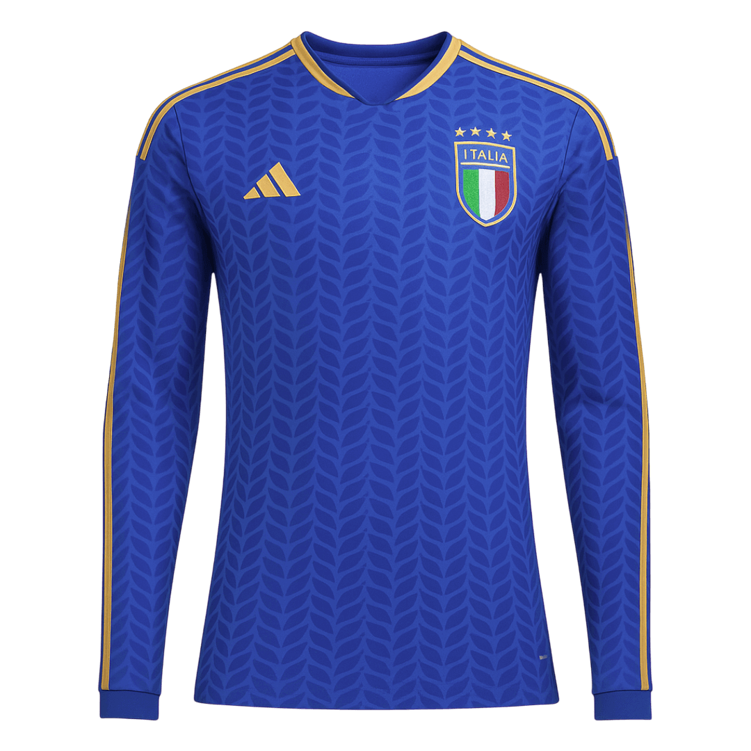 Men's Italy World Cup 2026 Home Long Sleeve Soccer Jersey