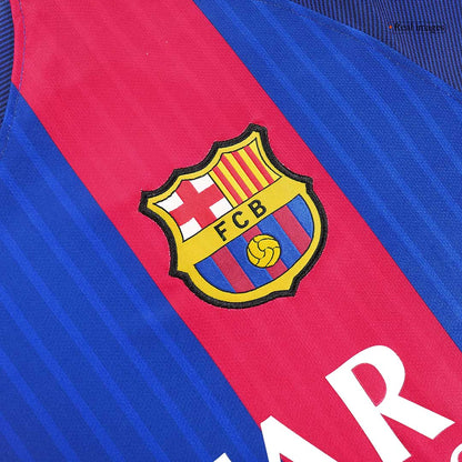 Retro MESSI #10 Men's Barcelona 2016/17 Home Soccer Jersey