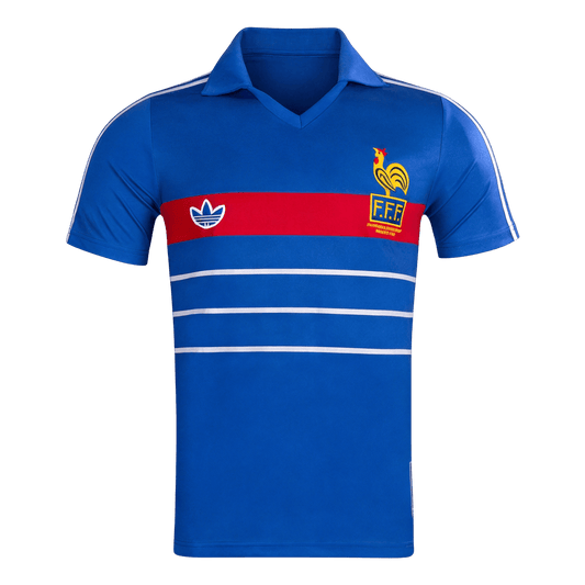 Retro Men's France 1984 Home Soccer Jersey