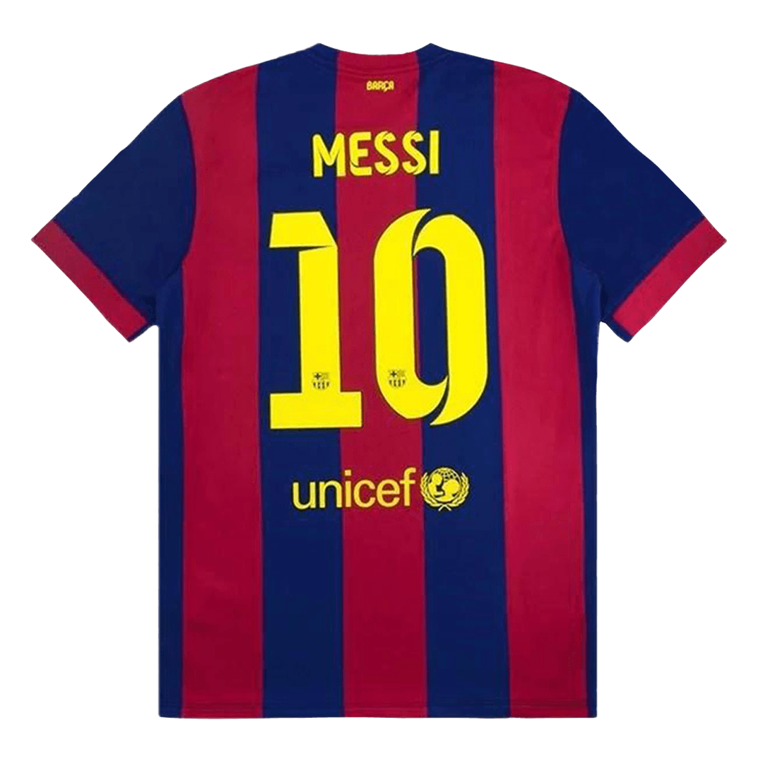 Retro MESSI #10 Men's Barcelona 2014/15 Home Soccer Jersey