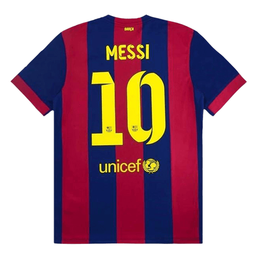 Retro MESSI #10 Men's Barcelona 2014/15 Home Soccer Jersey