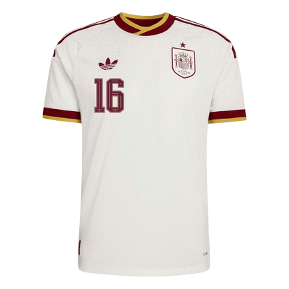 RODRIGO #16 Men's Spain World Cup 2026 Player Version Away Soccer Jersey - Slim Fit