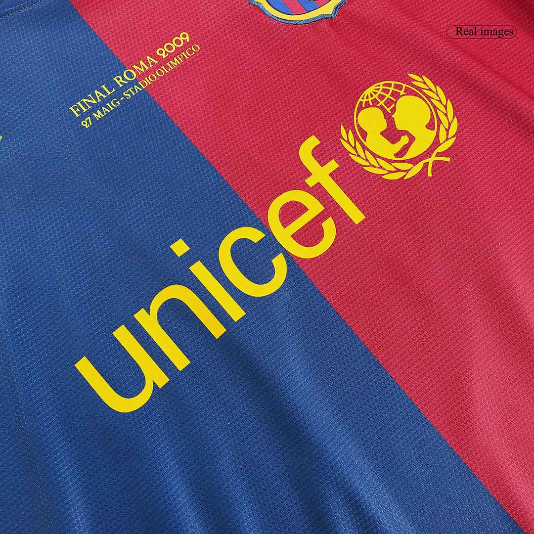 Retro MESSI #10 Men's Barcelona UCL UCL Final 2008/09 Home Soccer Jersey