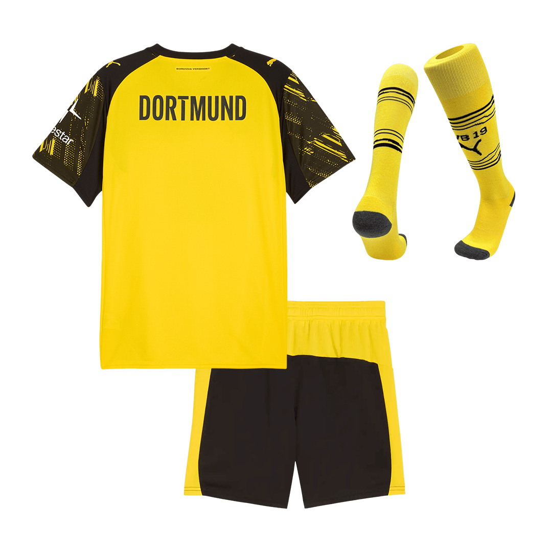 Kid's Borussia Dortmund 2025/26 Home Soccer Jersey Full Kit