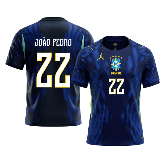 JOÃO PEDRO #22 Men's Brazil World Cup 2026 Away Soccer Jersey