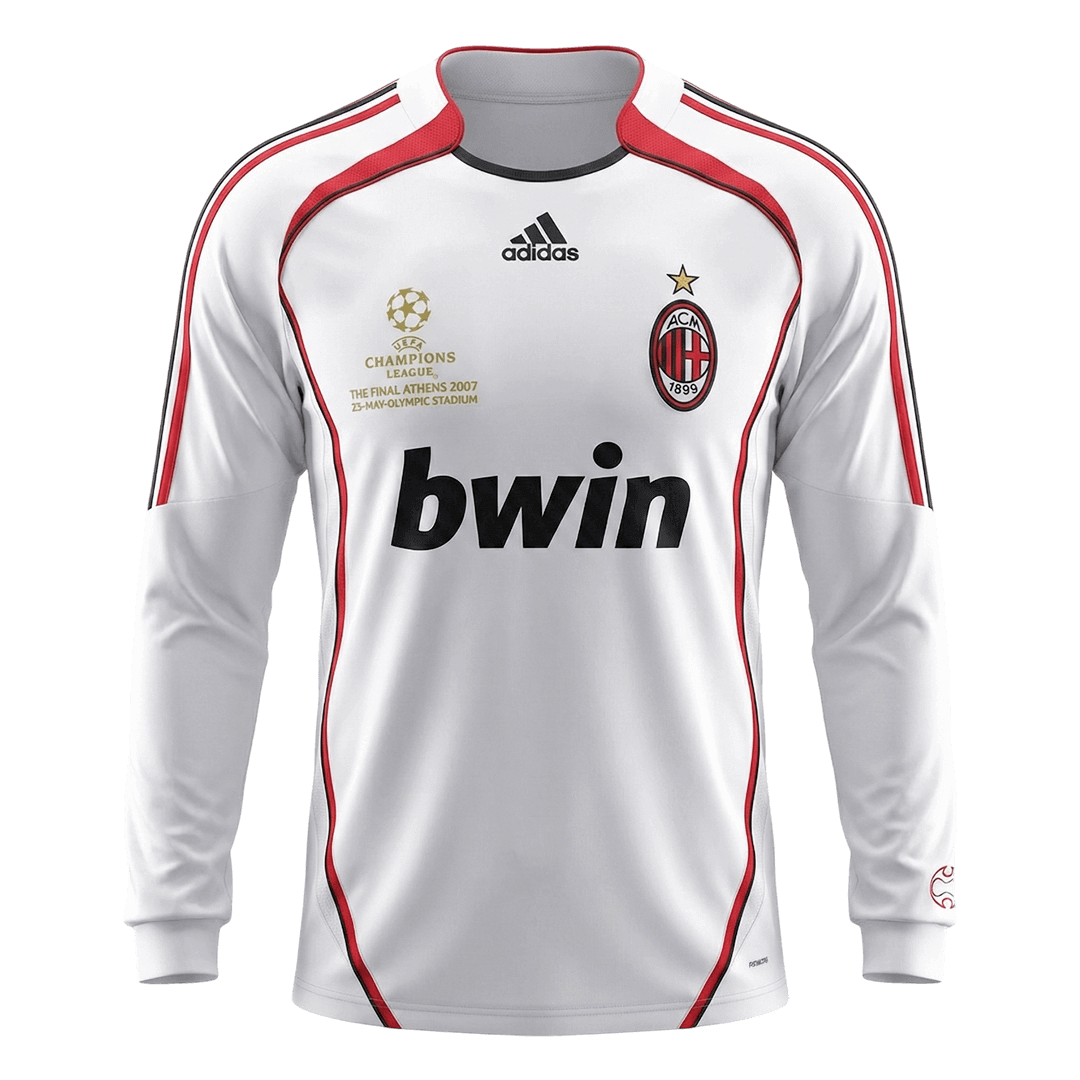 Retro Men's AC Milan 2006/07 Away Long Sleeve Soccer Jersey