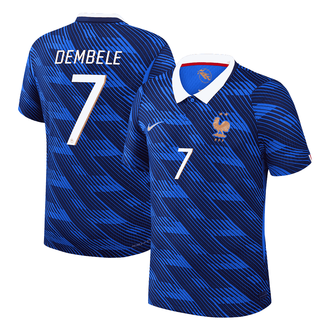 DEMBELE #7 Men's France World Cup 2026 Player Version Home Soccer Jersey - Slim Fit