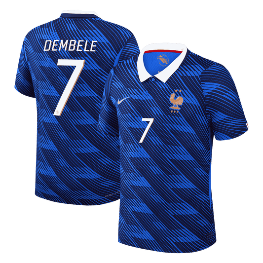DEMBELE #7 Men's France World Cup 2026 Player Version Home Soccer Jersey - Slim Fit