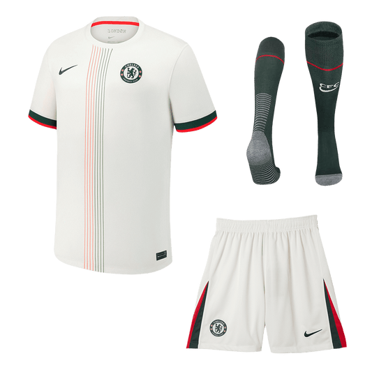 Men's Chelsea 2025/26 Away Soccer Jersey Full Kit