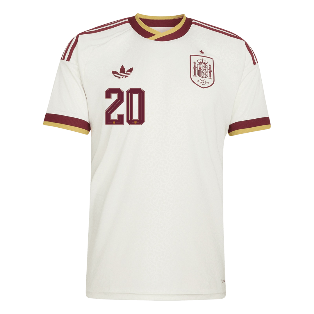 PEDRI #20 Men's Spain World Cup 2026 Away Soccer Jersey