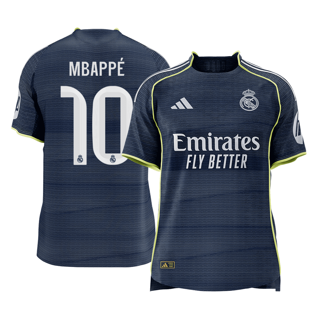 MBAPPÉ #10 Men's Real Madrid 2025/26 Player Version Away Soccer Jersey - Slim Fit [PREMIUM]