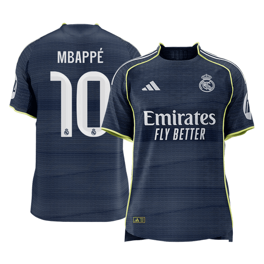 MBAPPÉ #10 Men's Real Madrid 2025/26 Player Version Away Soccer Jersey - Slim Fit [PREMIUM]