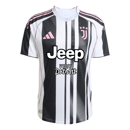 Men's Juventus 2025/26 Player Version Home Soccer Jersey - Slim Fit