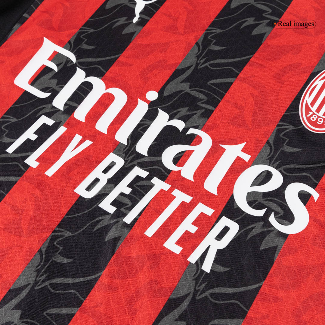Men's AC Milan 2025/26 Player Version Home Soccer Jersey - Slim Fit