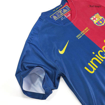 Retro MESSI #10 Men's Barcelona UCL UCL Final 2008/09 Home Soccer Jersey