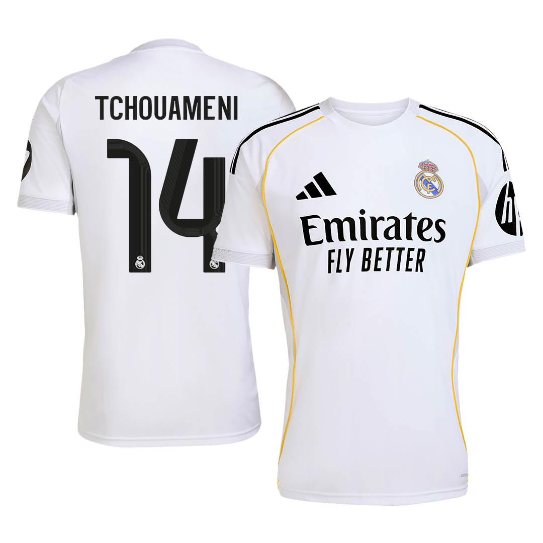 TCHOUAMENI #14 Men's Real Madrid 2025/26 Home Soccer Jersey [PREMIUM]