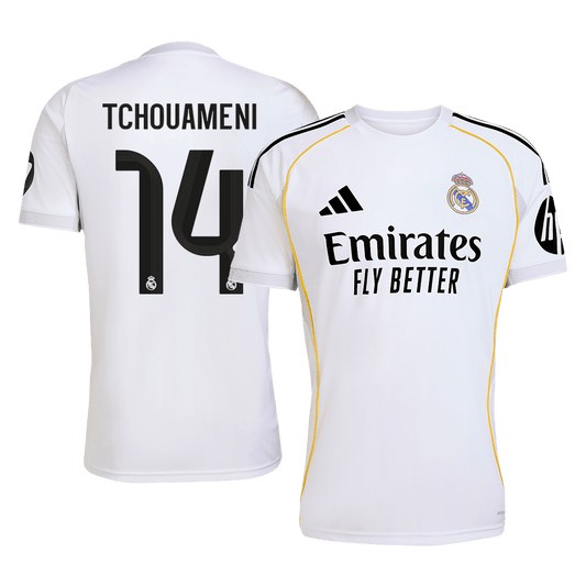 TCHOUAMENI #14 Men's Real Madrid 2025/26 Home Soccer Jersey [PREMIUM]