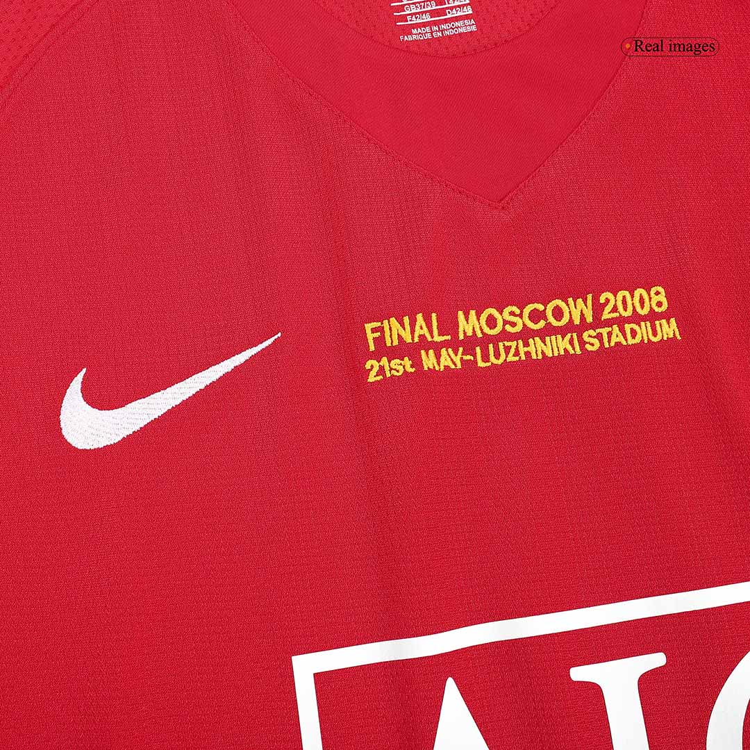 Retro SCHOLES #18 Men's Manchester United UCL Final 2007/08 Home Soccer Jersey