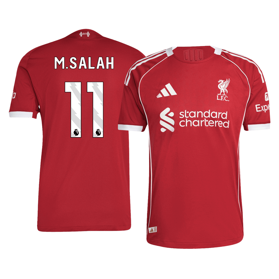 M.SALAH #11 Men's Liverpool 2025/26 Player Version Home Soccer Jersey - Slim Fit