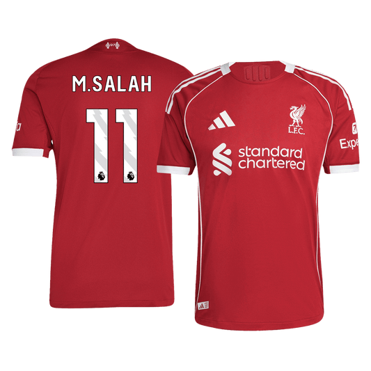 M.SALAH #11 Men's Liverpool 2025/26 Player Version Home Soccer Jersey - Slim Fit