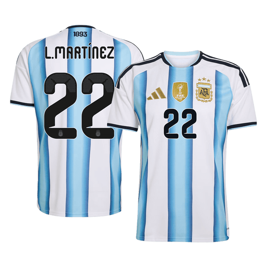 L.MARTÍNEZ #22 Men's Argentina World Cup 2026 Home Soccer Jersey [PREMIUM]