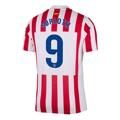 SØRLOTH #9 Men's Atletico Madrid 2025/26 Player Version Home Soccer Jersey - Slim Fit