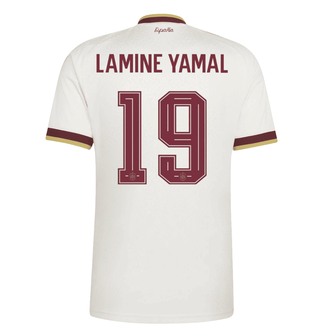 LAMINE YAMAL #19 Men's Spain World Cup 2026 Away Soccer Jersey