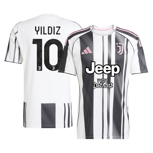 YILDIZ #10 Men's Juventus 2025/26 Home Soccer Jersey