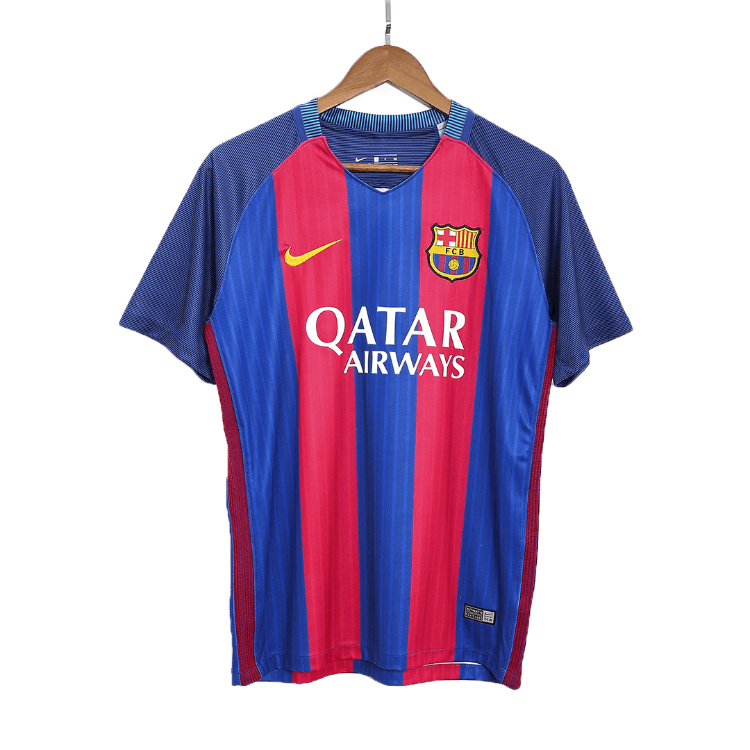 Retro Men's Barcelona 2016/17 Home Soccer Jersey
