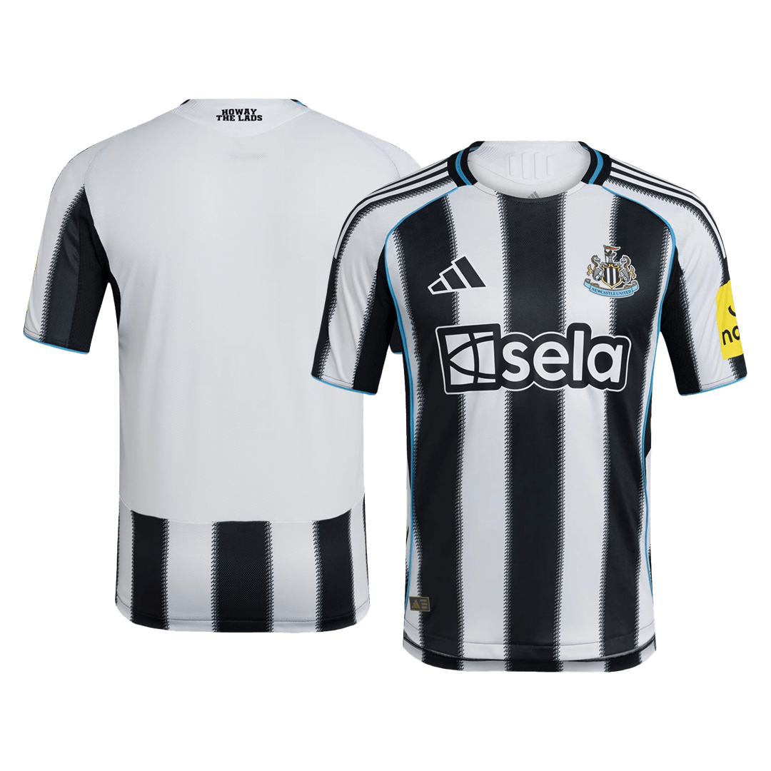 Men's Newcastle United 2025/26 Player Version Home Soccer Jersey - Slim Fit