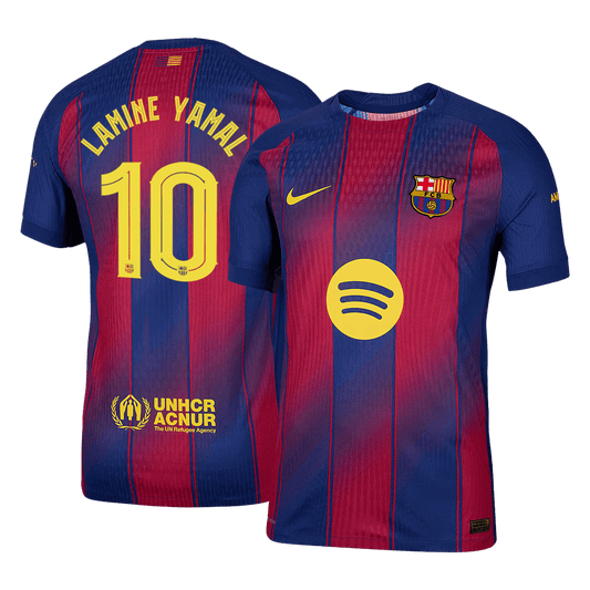 LAMINE YAMAL #10 Men's Barcelona UCL 2025/26 Player Version Home Soccer Jersey - Slim Fit
