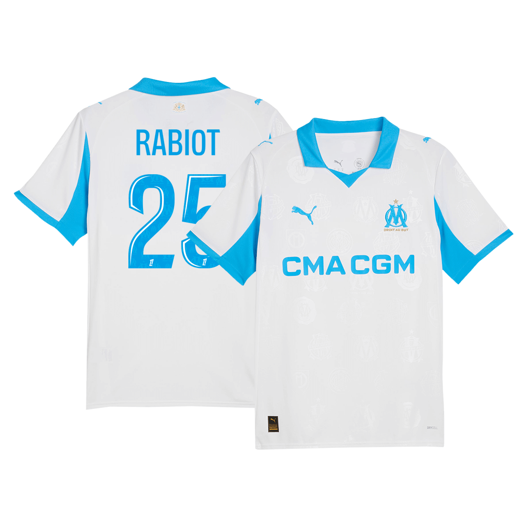 RABIOT #25 Men's Marseille 2025/26 Home Soccer Jersey