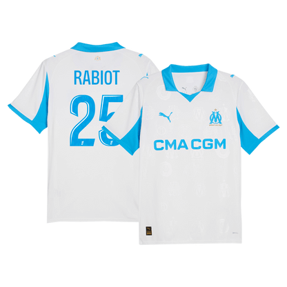 RABIOT #25 Men's Marseille 2025/26 Home Soccer Jersey