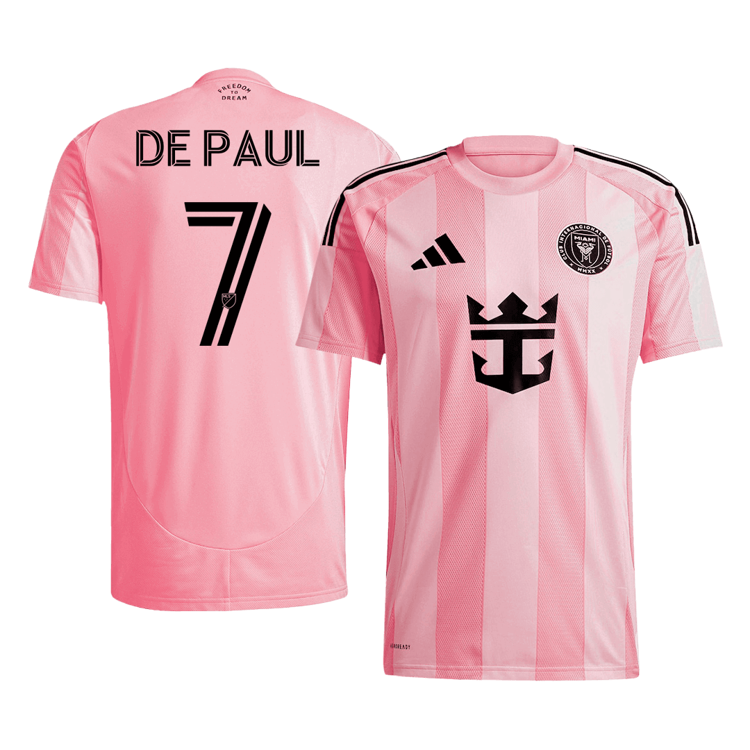 DE PAUL #7 Men's Inter Miami CF 2025 Home Soccer Jersey