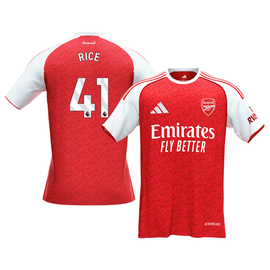 RICE #41 Men's Arsenal 2025/26 Home Soccer Jersey [PREMIUM]