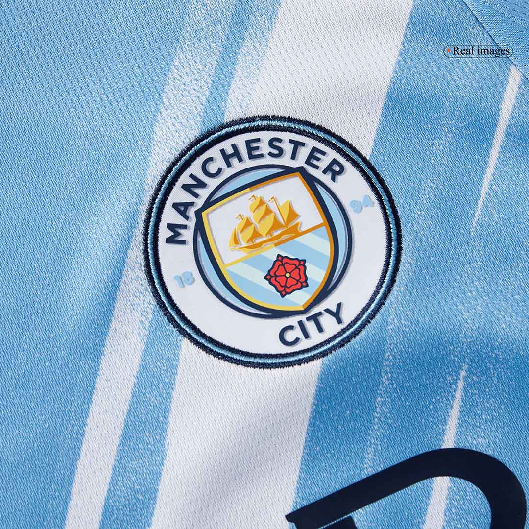 Men's Manchester City 2025/26 Home Long Sleeve Soccer Jersey