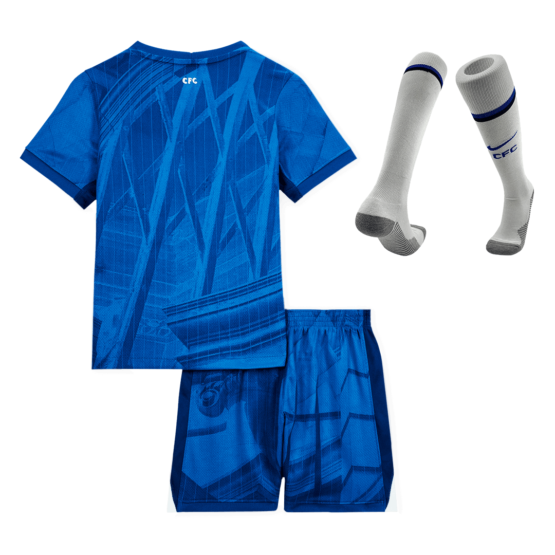 Kid's Chelsea 2025/26 Home Soccer Jersey Full Kit