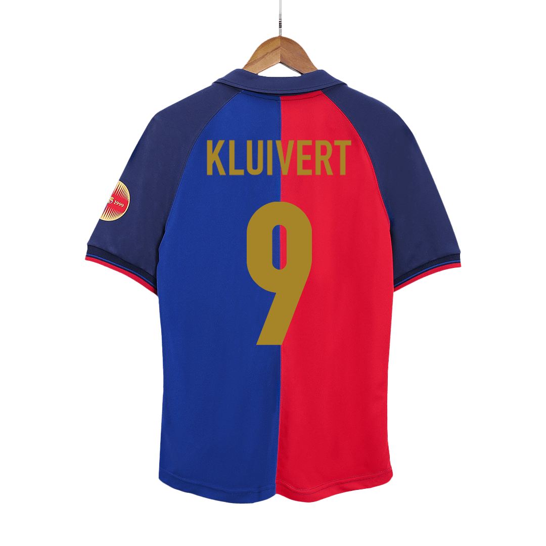 Retro KLUIVERT #9 Men's Barcelona 1999/00 Home Soccer Jersey