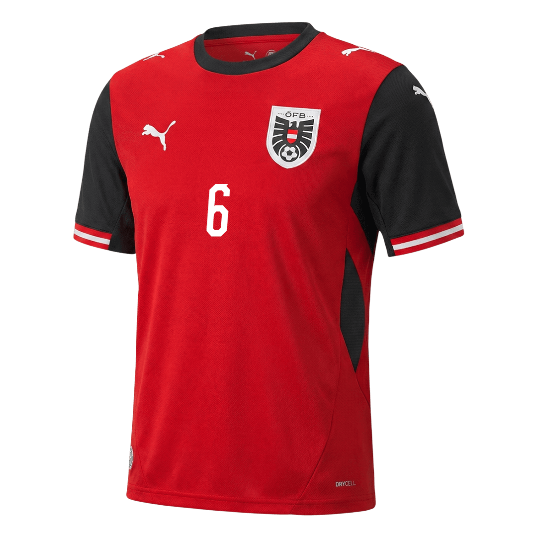 SEIWALD #6 Men's Austria World Cup 2026 Home Soccer Jersey